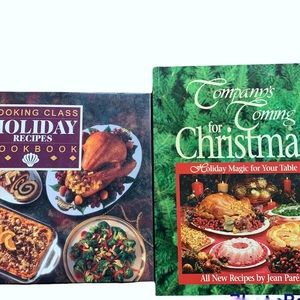 2 books:Company's coming forChristmas and Cooking class holiday recipes cookbook